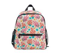 Caihoyu Mini zaino per bambini per ragazzi e ragazze, impermeabile, borsa per pannolini zaino con cinghia toracica Tropical Reef Axolotls - Bright Vacation