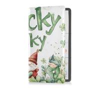 Caihoyu Portafoglio in pelle PU per libretto e assicurazione auto, unisex, perfetto per documenti d'identità, patente di guida, chiavi informazioni di contatto carte di San Patrizio, La fortuna di San