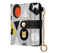 Caihoyu Portafoglio simmetrico da donna in pelle PU pieghevole impermeabile per uomo donna viaggio