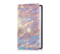 Caihoyu Portaoggetti in pelle PU per auto e assicurazione per uomo e donna, organizer per carte, documento essenziale patente di guida con pietre preziose glitter rosa viola, Multi, 1 size