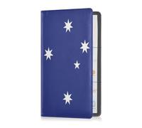 Caihoyu Premium Leather Car Registration and Insurance Holder Men Women Vehicle Glove Box per documenti essenziali, patente di guida, carte bandiera Australia, Multi, 1 size