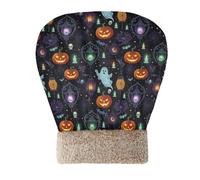 Caihoyu Sacco a pelo per gatti con simboli di Halloween per interni Gatti gattino Mat Pad Sacco freddo Comodo Wrap Semichiuso