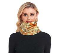 Caihoyu Scaldacollo invernale lavorato a maglia per uomini e donne spesso foderato in pile termico scaldacollo uomo donna all'aperto freddo uccelli arancioni, Orange Birds, Taglia unica