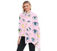Caihoyu Sciarpe da donna Soft Evil Eye Azzurro, Evil Eye da sogno, One Size
