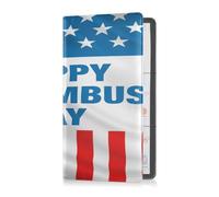 Caihoyu Titolare di assicurazione e registrazione auto in pelle premium uomo donna essenziale per autista proprietari di auto rimorchio moto barca Columbus Day bandiera Usa stelle, Multi, 1 size