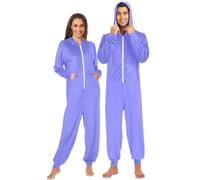 Caihoyu Tutina pigiama allentato rilassato S blu viola, blu viola, X-Large