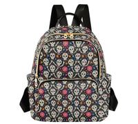 Caihoyu Zainetto Stampato Multi Pocket Dancing Sugar Skull S, Dancing Sugar Skull, Medium, Casual