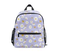Caihoyu Zaini per bambini adolescenti ragazze carino borsa per pannolini zaino con fascia toracica senza cuciture campo fiore margherita ape felicità felice, senza cuciture fiore margherita campo ape