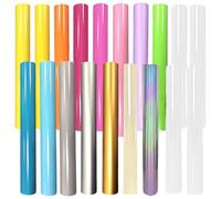CaiJianYuLin Vinile Adesivo Pacchetto da 20 fogli 15 vinili permanenti + 5 nastri di trasferimento 30,5 cm × 21 cm per regali fai da te, festa di compleanno per decorazioni per la casa