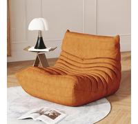 Caikbms Poltrone Sacco Adulti, Poltrona Camino, Divano Sacco Adolescenti con Schiuma Ad Alta Resilienza, Base Antiscivolo in Memory Foam, per Soggiorno Camera Letto Ufficio B,Single