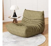 Caikbms Poltrone Sacco Adulti, Poltrona Camino, Divano Sacco Adolescenti con Schiuma Ad Alta Resilienza, Base Antiscivolo in Memory Foam, per Soggiorno Camera Letto Ufficio D,Single