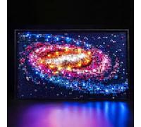 Caikbms Scatola Espositiva Acrilico Appendere alla Parete, Compatibile con Cornice per Foto Le-Go 31212 Galaxy Pixel Painting, Scatola Espositiva in Acrilico Trasparente Appendere alla Parete. B