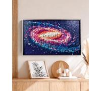 Caikbms Scatola Espositiva Acrilico Appendere alla Parete, Compatibile con Cornice per Foto Le-Go 31212 Galaxy Pixel Painting, Scatola Espositiva in Acrilico Trasparente Appendere alla Parete. A
