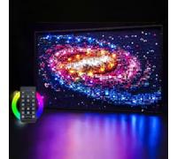 Caikbms Scatola Espositiva Acrilico Appendere alla Parete, Compatibile con Cornice per Foto Le-Go 31212 Galaxy Pixel Painting, Scatola Espositiva in Acrilico Trasparente Appendere alla Parete. C