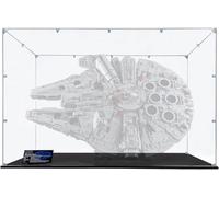 Caikbms Scatola Espositiva Acrilico Compatibile con Modello Le-Go 75192 Millennium Falcon, Scatola Espositiva Antipolvere Trasparente (Teca Espositiva Senza Sfondo) B,3mm