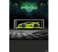 Caikbms Vetrina Acrilico Compatibile con Le-Go 42161 Racing Mechanical Group, Scatola Modello Acrilico Antipolvere per Assemblare Giocattoli Collezione Trasparenti (Modello Non Incluso) C,3mm