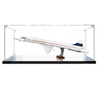 Caikbms Vetrina Acrilico Compatibile con Modello Aeroplano Concorde Lego 10318, Trasparente Antipolvere (Modello Non Incluso) A,3mm