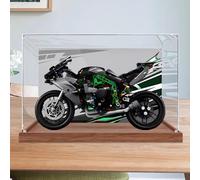 Caikbms Vetrina Acrilico Compatibile con Motocicletta Le-Go 42170 H2R, Scatola Modello Acrilico con Copertura Antipolvere Trasparente (Senza Modello) C,3mm