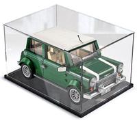 Caikbms Vetrina Acrilico Compatibile Modello Auto Le-Go 10242, Modello Auto retrò Mini, Assemblabile, Antipolvere, Scatola Immagazzinaggio Acrilico Trasparente per Giocattoli Collezione B,3mm