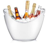 cailion 8L Secchio di Ghiaccio dello Champagne, Portaghiaccio Secchiello per Il Ghiaccio Grande, Scchiello Giaccio Vino, Secchio per Il Ghiaccio in Acrilico(white001)