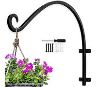 cailiya 2 Pezzi Parete Staffa per Pianta,Ganci Appendiabiti da Parete per Piante con Viti per Appendere Fioriere, Lanterne, Mangiatoia per Uccelli, Decorazione Della Casa, Nero