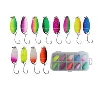Caillettes Fishing Bait - Bast Di Glitter In Metallo, Cucchiaio Uncinetto Semplice Lure | Forte Attrazione Di Pesca Per La Cattura Trota Bassi, Pesce Gatto, Materiale Metallo B