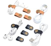 CAILLU Organizer per cavi, organizer per cavi, porta USB, cinghie per cavi, custodia per auricolari, avvolgicavi, avvolgicavi, avvolgicavi, clip per auricolari, cravatte, calze da uomo in pelle