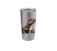 Caimano Coccodrillo Alligatore Rettile Coccodrilli Cayman Bicchiere termico in acciaio inox doppia parete