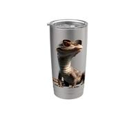 Caimano Coccodrillo Alligatore Rettile Coccodrilli Cayman Bicchiere termico in acciaio inox doppia parete