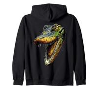 Caimano Coccodrillo Alligatore Rettile Coccodrilli Cayman Felpa con Cappuccio