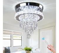 Cainjiazh Moderno piccolo lampadario armadio LED plafoniere in acciaio inox Flush Mount lampadari a soffitto luce per camera da letto, atrio, corridoio, armadio (dimmerabile)