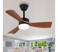 Cainjiazh Ventilatori da soffitto con luci e telecomando, ventilatore da soffitto a basso profilo con luce ventilatore da soffitto dimmerabile e reversibile per la quiete in camera da letto soggiorno