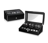 CAINV 6 + 7 avvolgitore for orologi di lusso con serratura 13 slot for alla moda scatola visualizzazione che orologio meccanico girevole for la casa Grande capacità(2)