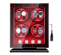 CAINV Avvolgitore for orologi di lusso verticale a 8 posizioni for Tourbillon Orologio elettrico automatico con chiusura a scatto Organizer Display antipolvere Grande capacità(C)