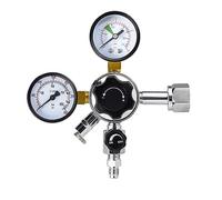 CAINV Regolatore di Co2 for Soda a Doppio manometro W21.8 Caricatore ad Alta Pressione for la Produzione Acqua gassata Birra Fatta in casa Sicurezza e precisione(9.52mm,CGA320)