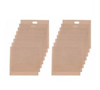CAIONPLE 12 pezzi riutilizzabili tostapane sacchetti antiaderenti per pane da forno sacchetto panino toast forno forno a microonde riscaldamento utensili da pasticceria 17 x 19 cm