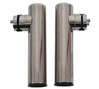 CAIONPLE 2 Pezzi Barca Morsetto In Acciaio Inox Su Pesca Titolare Rotaie 7/8 A 1 Tubo Nave Acciaio Inox Telaio Regolabile Barca Staffa Pole Staffa 19 Mm-26 Mm