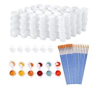CAIONPLE 20 strisce, 120 pentole, strisce di colore vuote e 20 pennelli, bicchieri di colore, custodia in plastica trasparente, 3 ml/0,17 oz