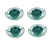 CAIONPLE 4 mangiatoia per uccelli, in plastica verde, per pappagallo, piccione, animali domestici, bacino interno della bocca