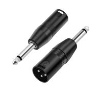 CAIONPLE 6,35 mm maschio mono a XLR 3 pin spina audio convertitore adattatore connettore per amplificatore microfono cuffie