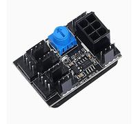 CAIONPLE Adattatore per ventilatore a 3 poli, 4 poli, PWM PC, mozzo ventilatore, 8 vie, regolatore di velocità da 12 V, con connettore di alimentazione a 6 poli