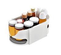 CAIONPLE Organizzatore per piatti girevoli combinabile, organizzazione e conservazione del frigorifero rotabili a 360°, scaffali girevoli per cucina