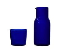 CAIONPLE Trasparente Colore Caramella Igkeits Tazza di tè in vetro Set Semplice Resistente Bere Succo di Succo Tazza con Bottiglia Di Tè -Blu