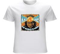 CAIQI KRS One The World is Mind Men's T-Shirt Unisex Mens Tees White XXL
