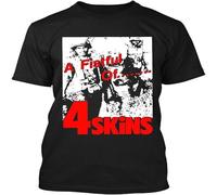 CAIQI NWT The 4 Skins A Fistful of 4 Skins English OI! Punk Band T Shirt Black XL