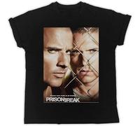 CAIQI Prison Break Prisons Were Made to Be Broken Poster T Shirt Mens Tee Unisex Shirt Black S