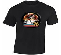 CAIQI Starsky And Hutch Iconic Legend Retro 70's Cop Show T Shirt Black S