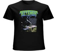 CAIQI Testament Band Thrash Metal Mens T Shirt Printed Graphic Top Unisex Tee Black S