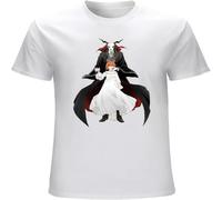CAIQI The Ancient Magus Bride Mens T Shirt Printed Graphic Top White M