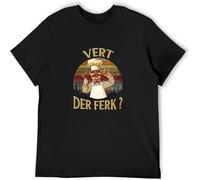 CAIQI Vert der Ferk Swedish Chef Shirt Top Short Sleeve Vintage T Shirt Funny Top Black 3XL